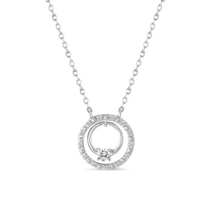 14KW 14D0.05CT,DOUBLE CIRCLE DIAMOND NK (118N402273W14)