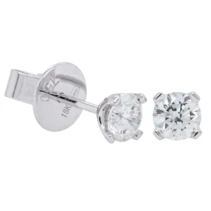 18ct White Gold .80ct Diamond Blossom Stud Earrings