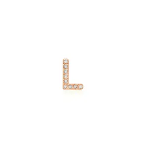 18k Gold Initial Letter "L" Diamond Pendant