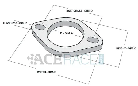 3.000" ID 2-Bolt Exhaust Flange CP2 Titanium