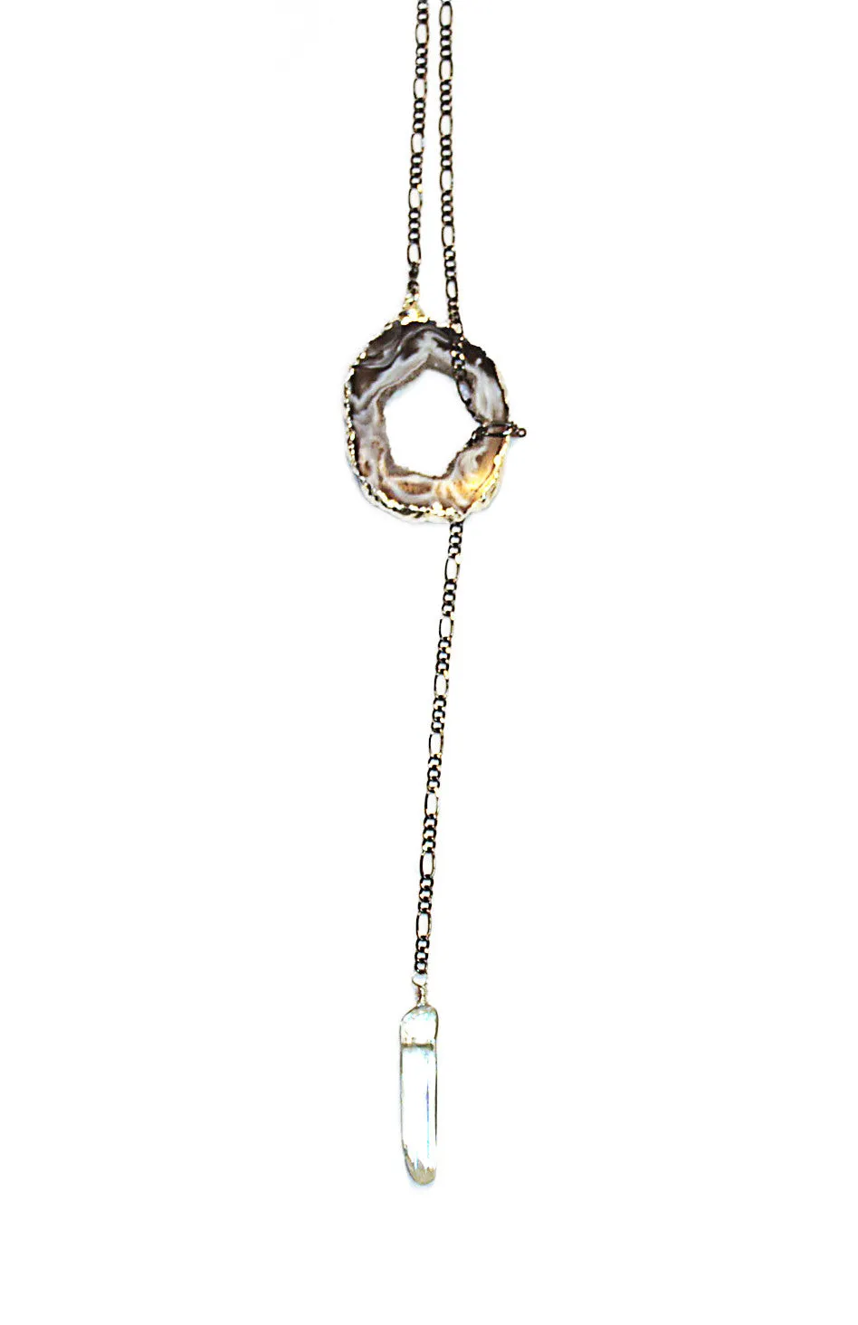 Agate Crystal Lariat