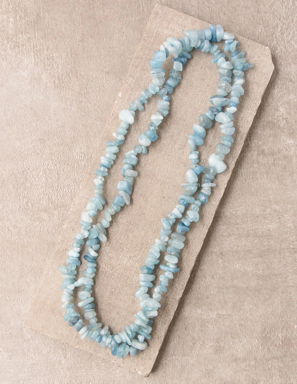 Aquamarine Gemstone Chip Necklace