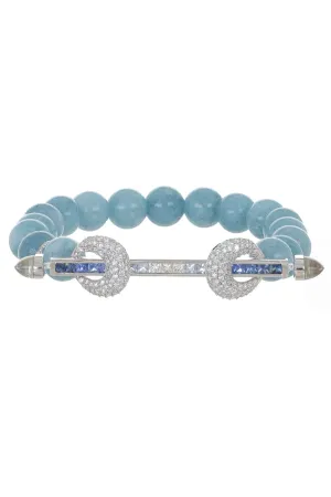 Aquamarine Ombre Sapphire Chakra Bracelet