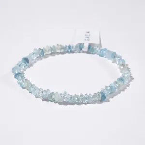 Aquamarine Point-Edge Faceted Rondelle