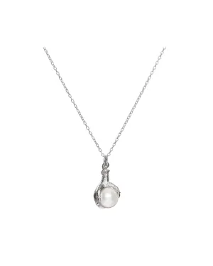 Big Claw Silver Necklace w. Pearl