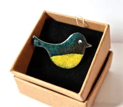 Bird Enamel Brooches - by Jennifer Crockett - JayCee Designs