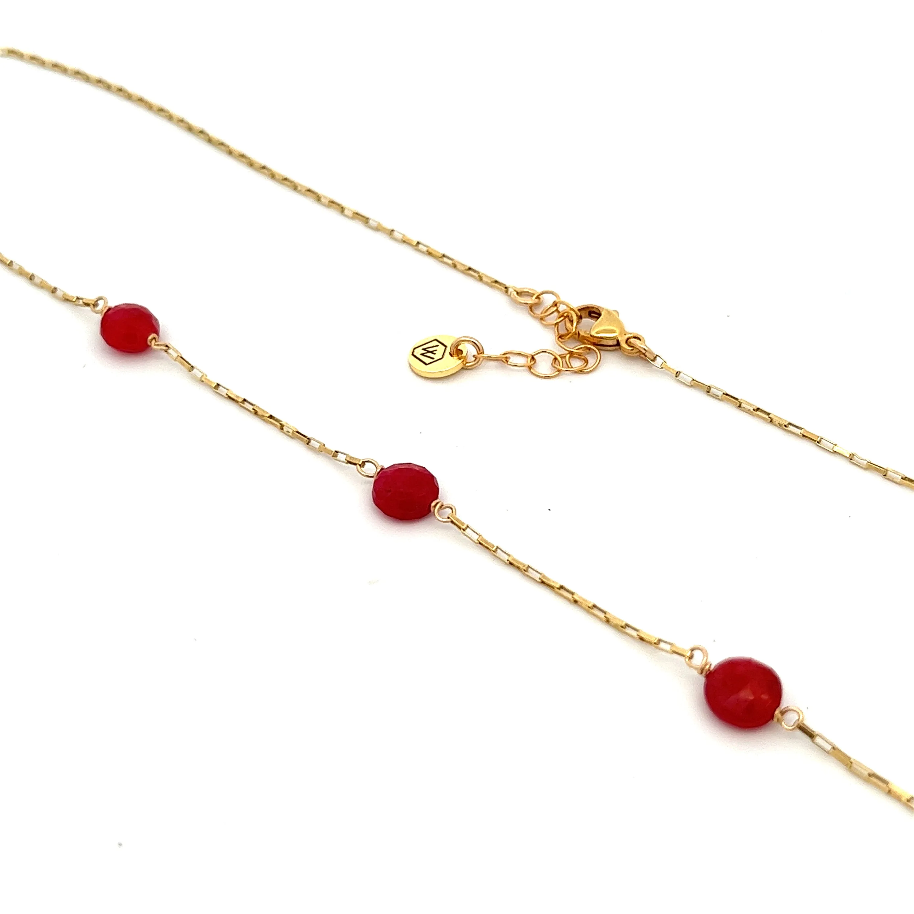 birthstone coin five-station necklace