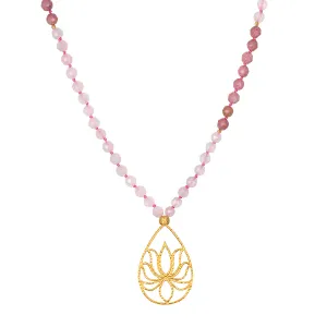 Bloom In Love Rose Quartz Lotus Mala