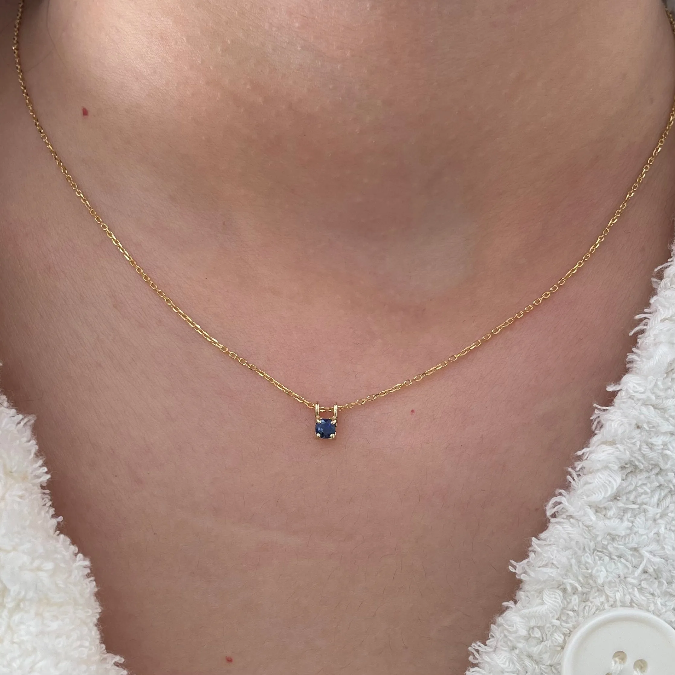 Blue Sapphire Petite Era Necklace