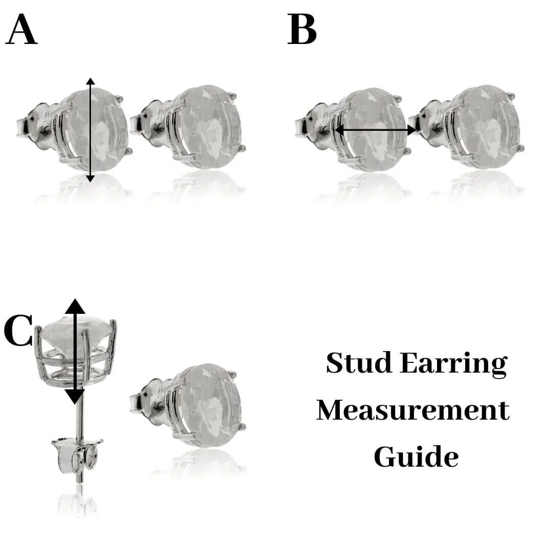 Blue Topaz Center Snowflake Post Earrings