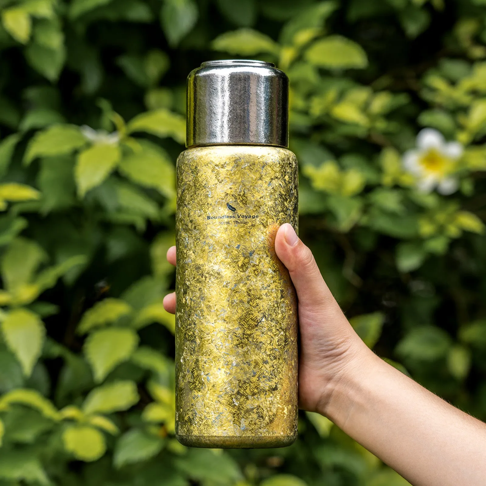 Boundless Voyage 500ML Titanium Thermos bottle  with Lid Double-Walled Insulated Water Bottle Keeps Hot or Cold