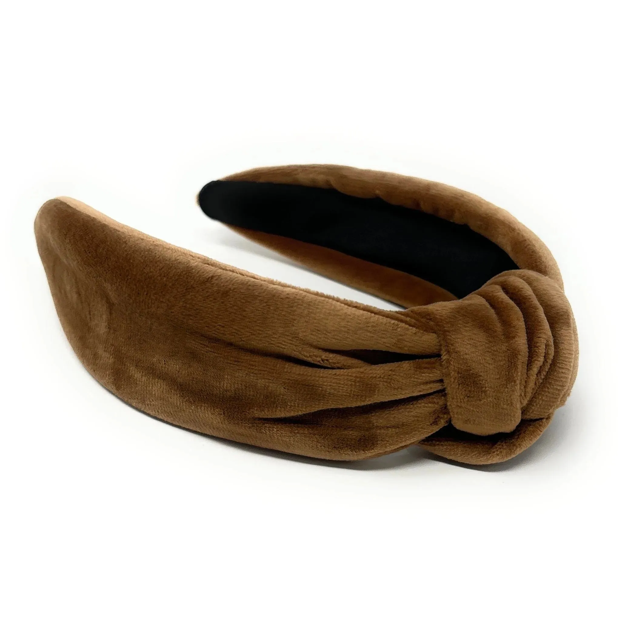 Brown Velour Knot Headband