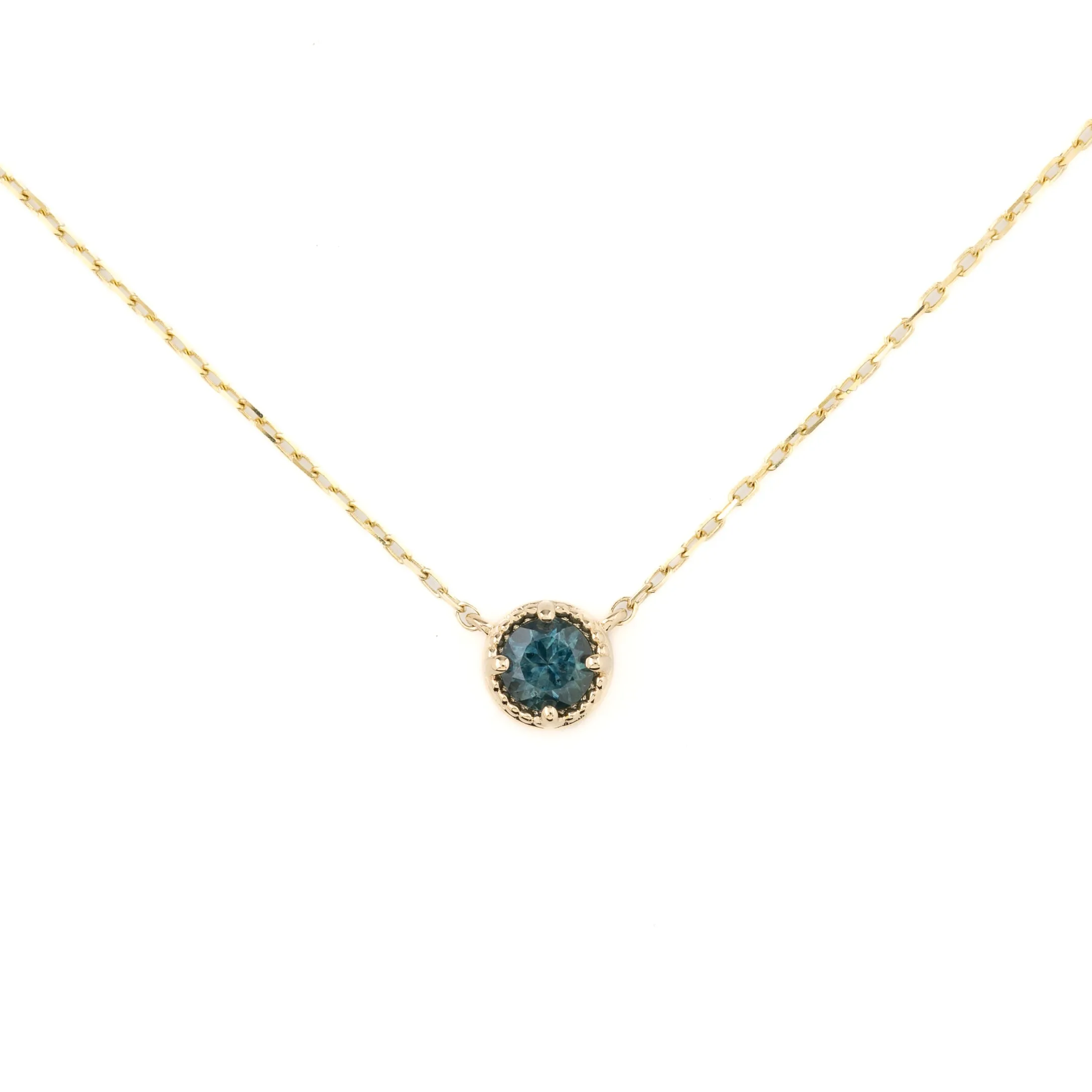 Dahlia 0.50ct Montana Sapphire Solitaire Necklace