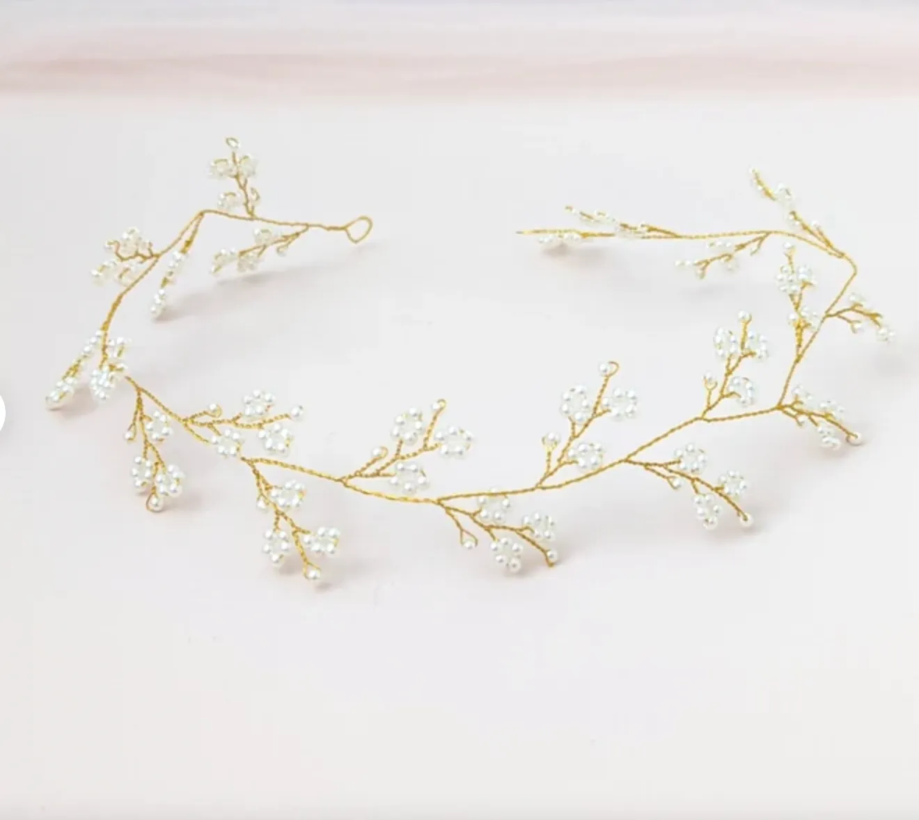 Dainty Pearl Flower Headband