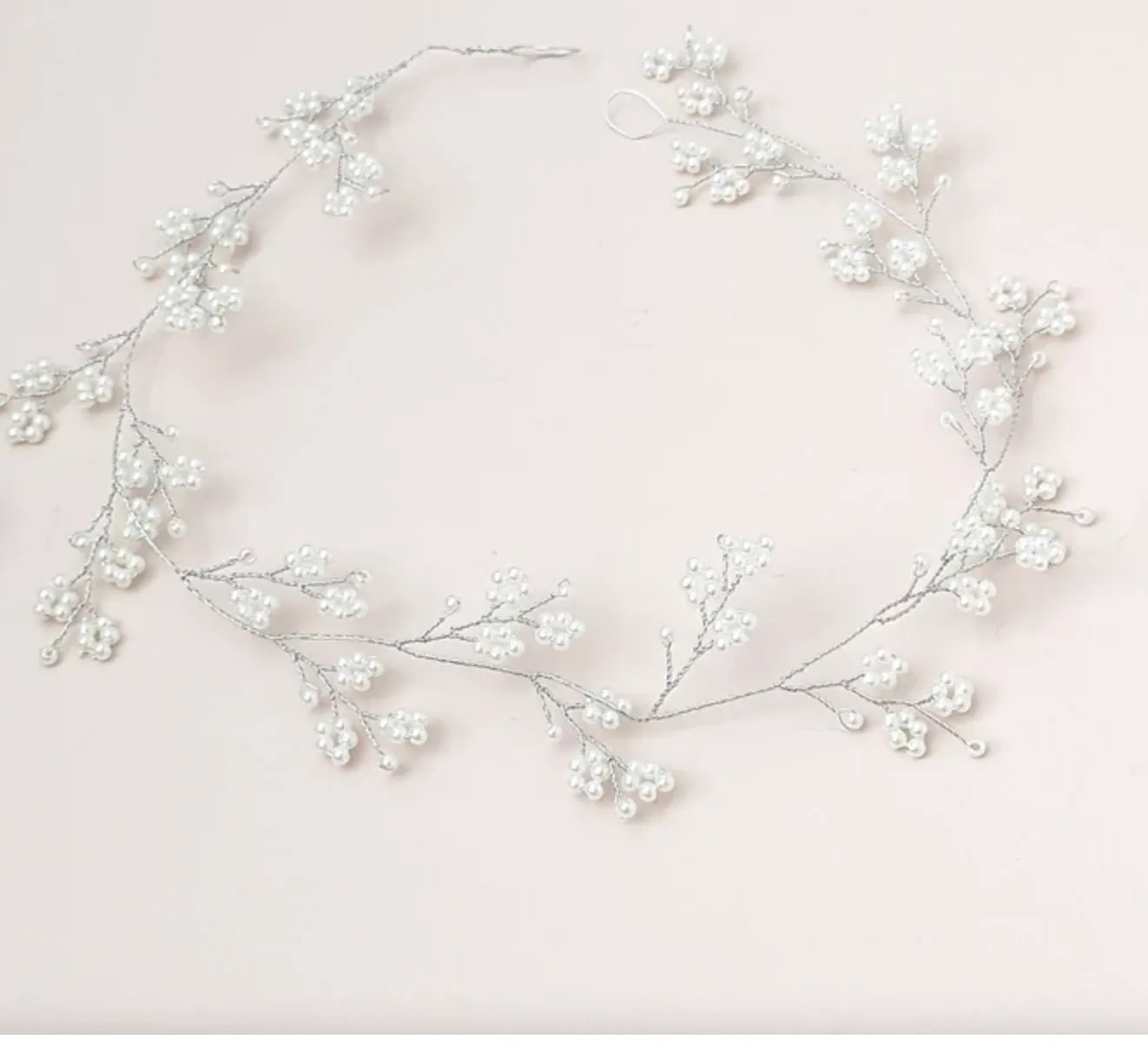 Dainty Pearl Flower Headband