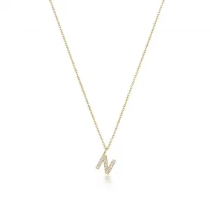 Diamond Jewellery 18ct Gold Diamond Initial Necklace NDQ154/N