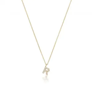 Diamond Jewellery Luxury 18ct Gold Diamond Initial Necklace NDQ154/R