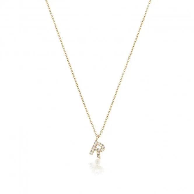 Diamond Jewellery Luxury 18ct Gold Diamond Initial Necklace NDQ154/R