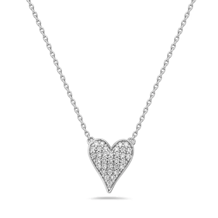 Diamond Pave Heart Necklace