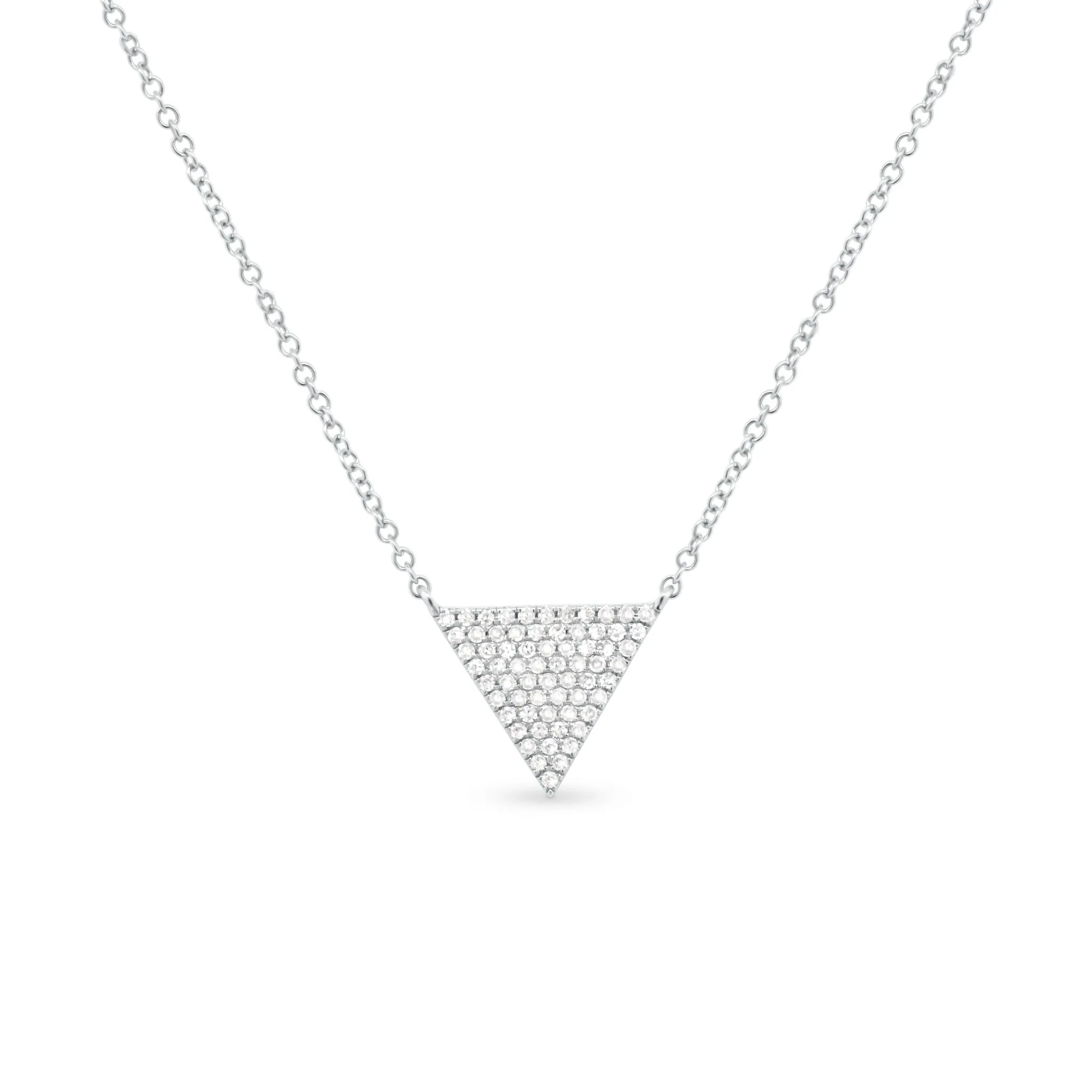 Diamond Triangle Pendant Necklace