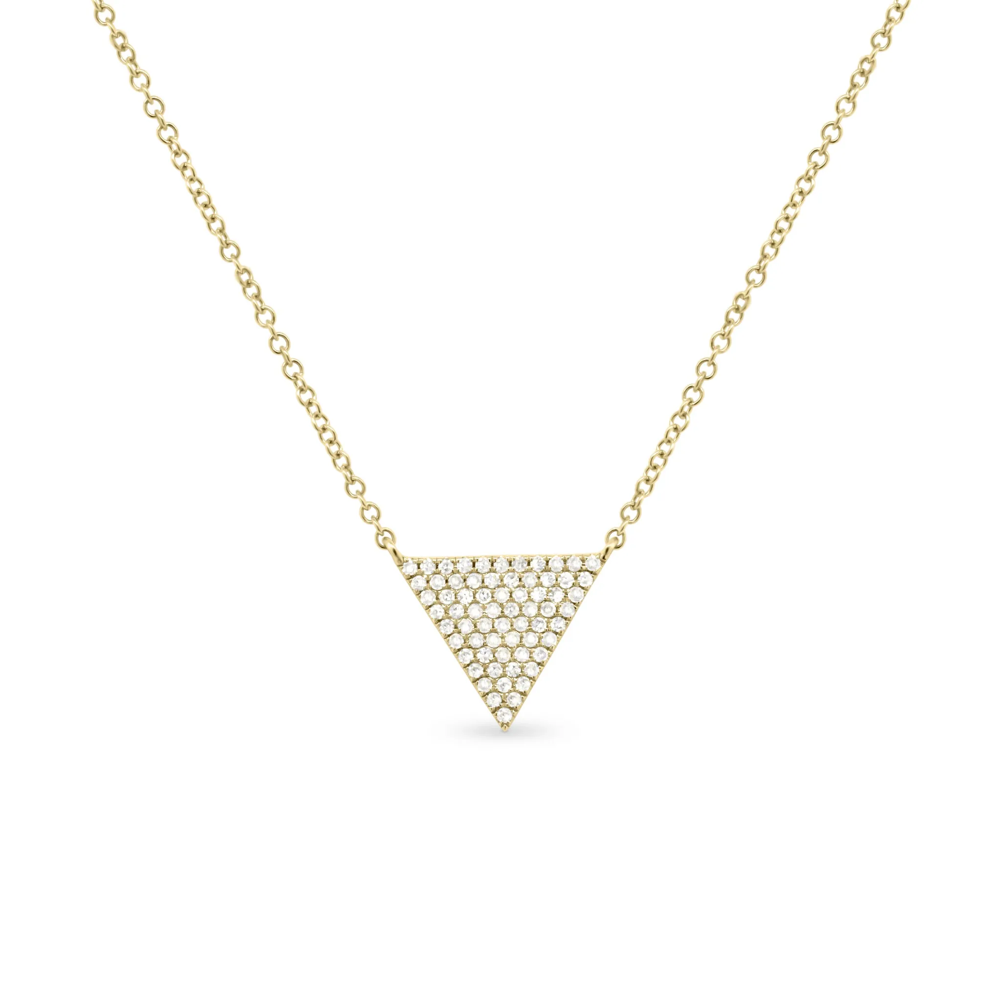 Diamond Triangle Pendant Necklace