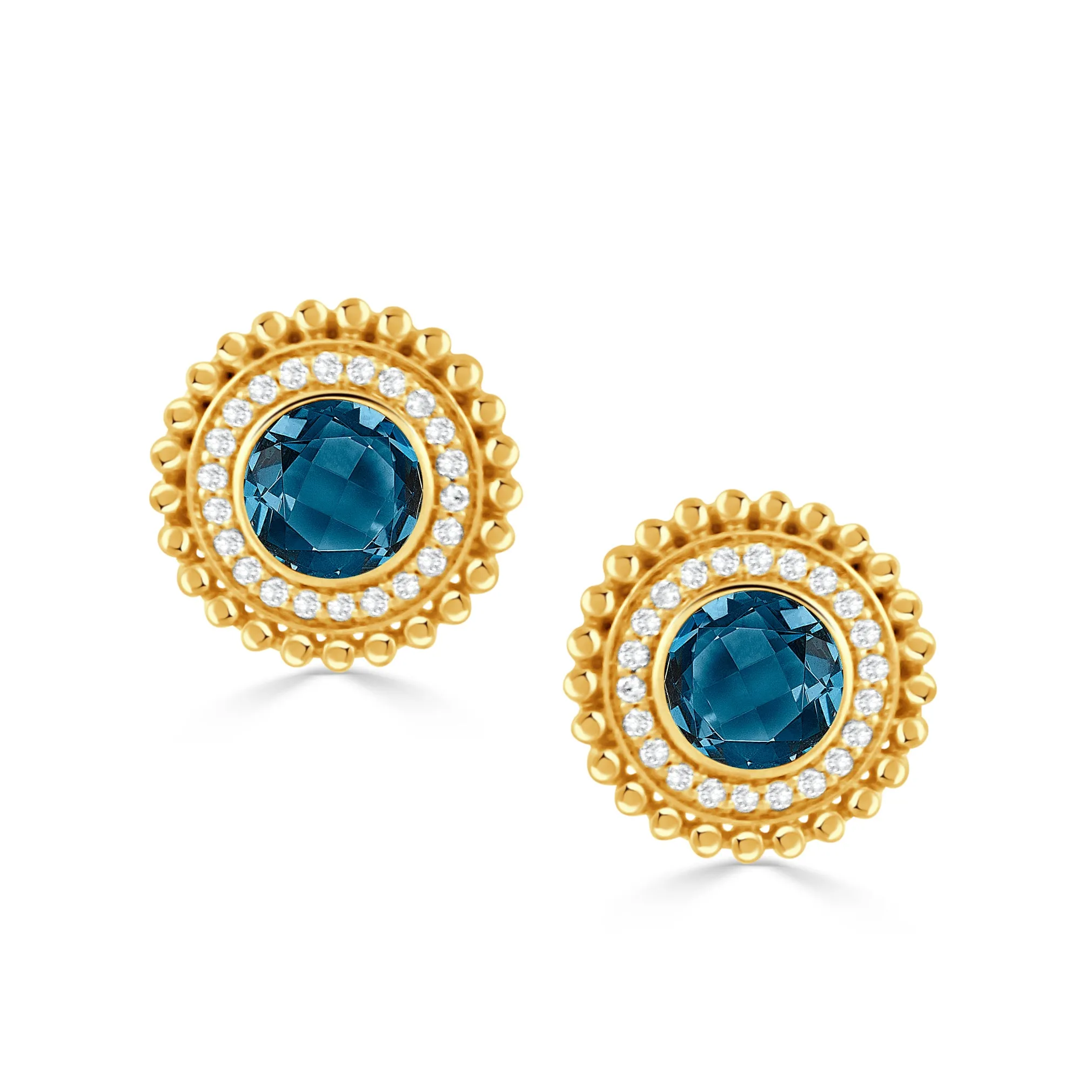 E11159LBT-Y - 18k Yellow Gold Earrings from the Justinian collection