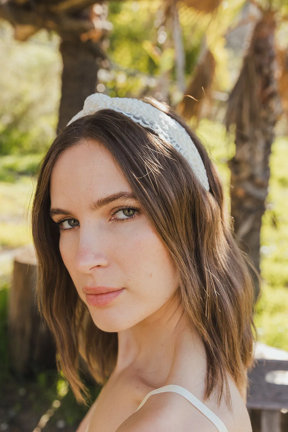 Embroidered Floral Vine Headband