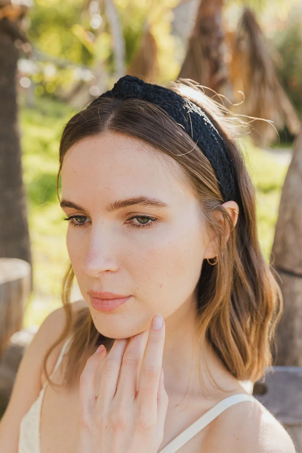 Embroidered Floral Vine Headband