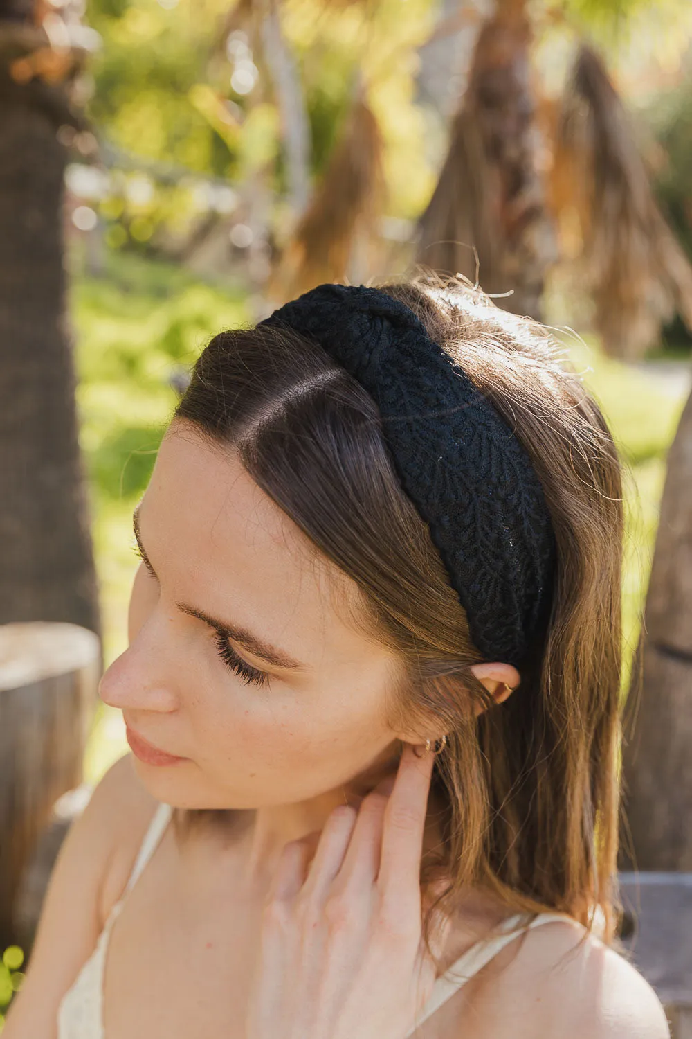 Embroidered Floral Vine Headband