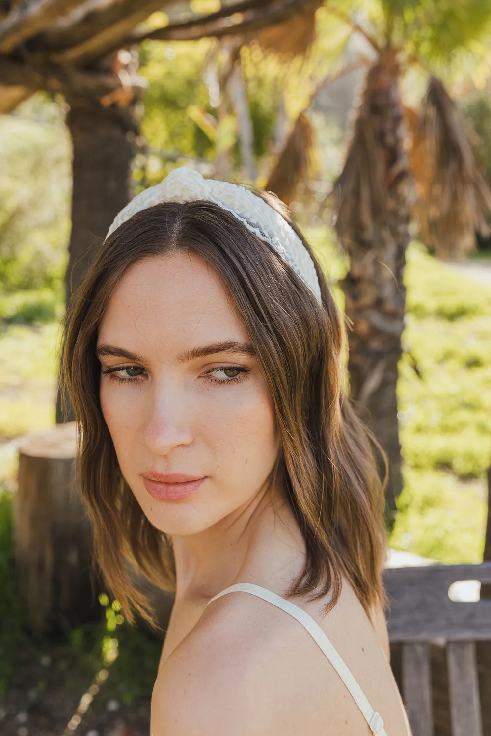 Embroidered Floral Vine Headband