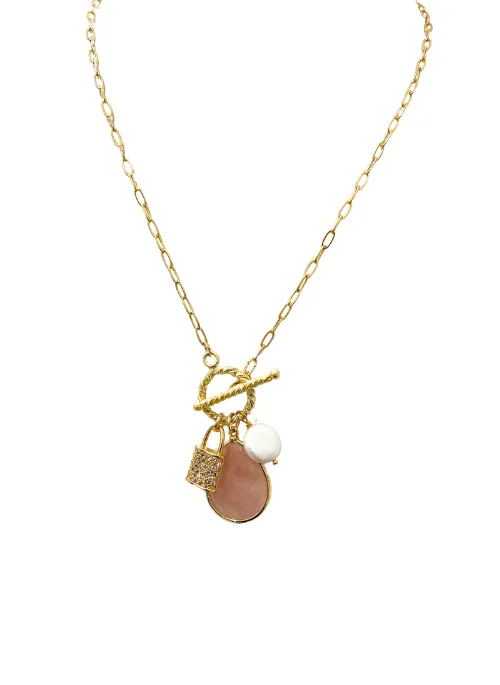 Evelyn Rose Quartz Charm Necklace