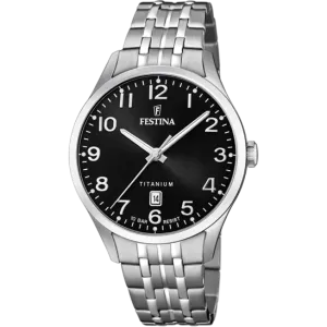 Festina Titanium Analog Mens Watch I Model F20466/3 Quartz Movement