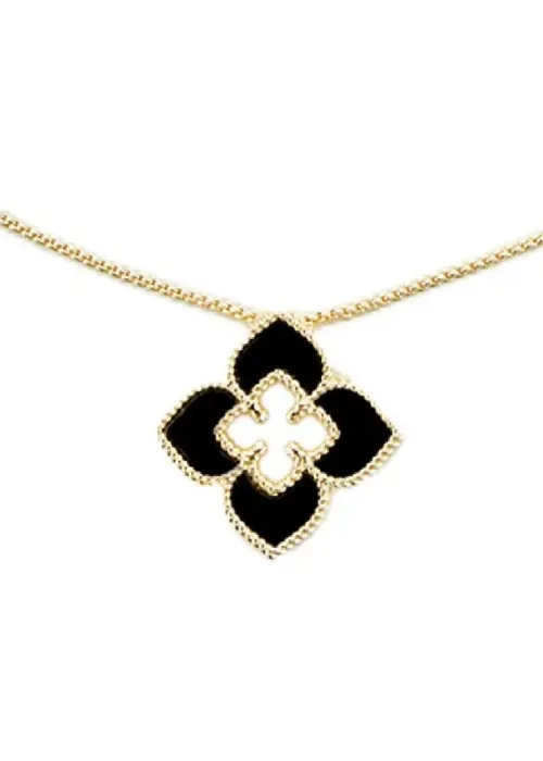 FLORET STATION NECKLACE - ONYX