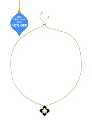 FLORET STATION NECKLACE - ONYX