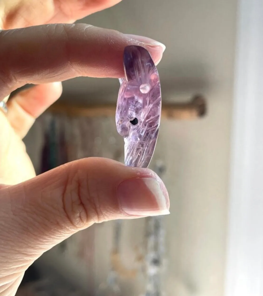 Fluorite Wolf Head Necklace