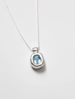 Freya Necklace in Blue and Sterling Silver (Sample)