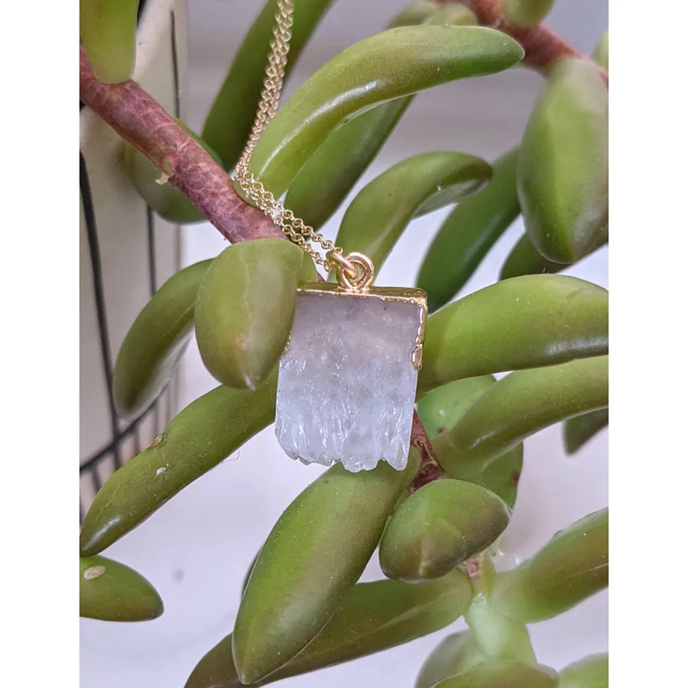 Geode Slab Pendant Necklace