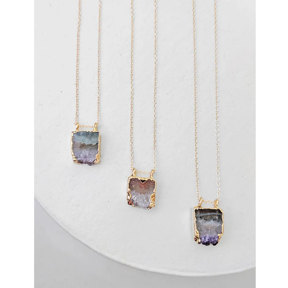 Geode Slab Pendant Necklace