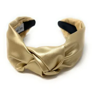 Gold Vegan Knot Headband