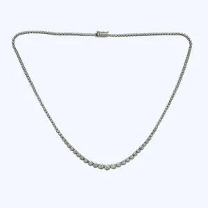 Graduated Diamond Line Necklace