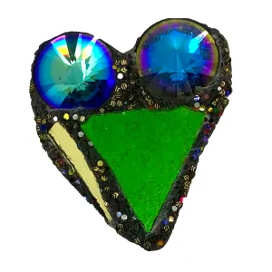 GREEN HEART TWO CRYSTALS