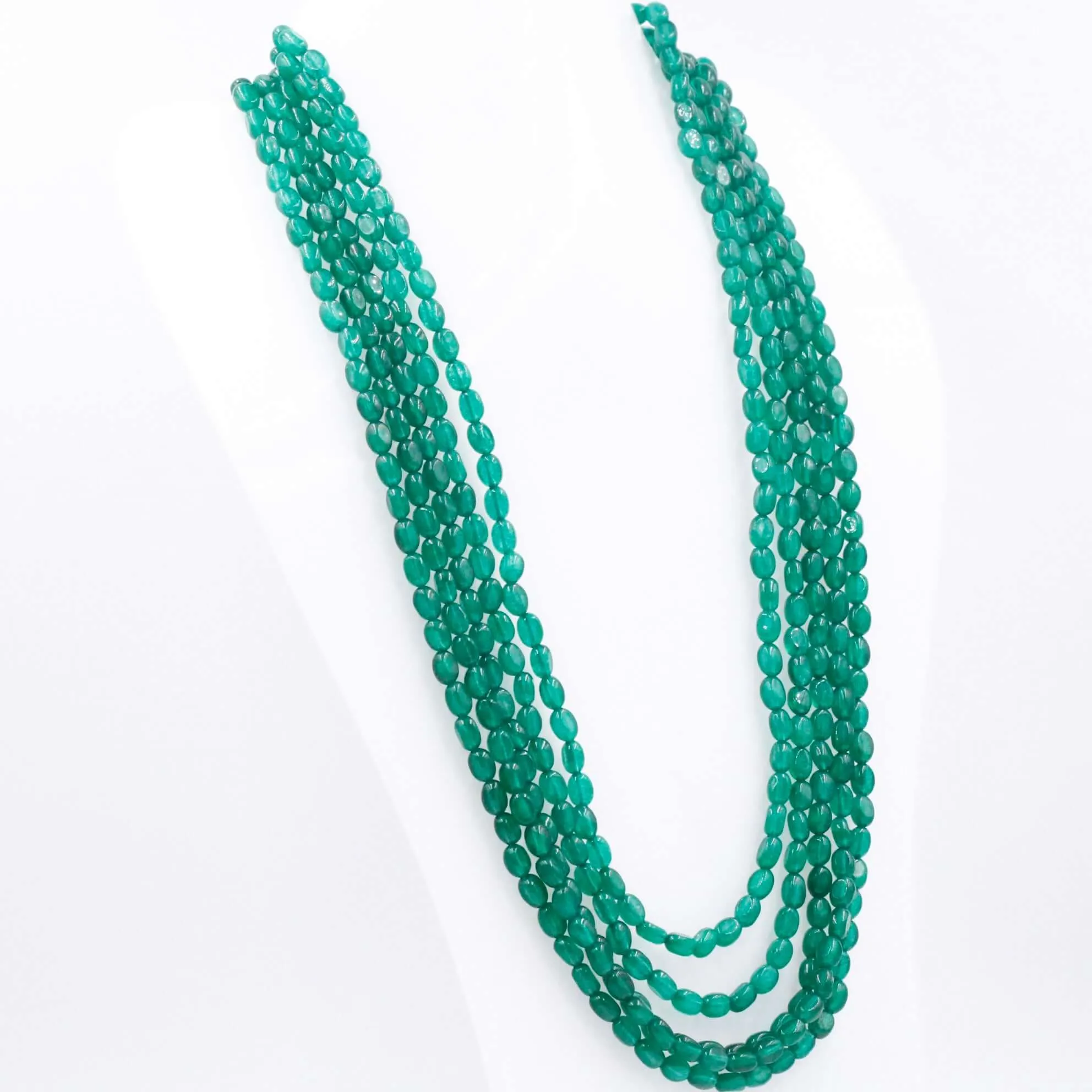 Green Quartz Layered Necklace MultiStrand Necklace Gemstone Necklace Beaded Necklace Long Necklace SKU 6143263