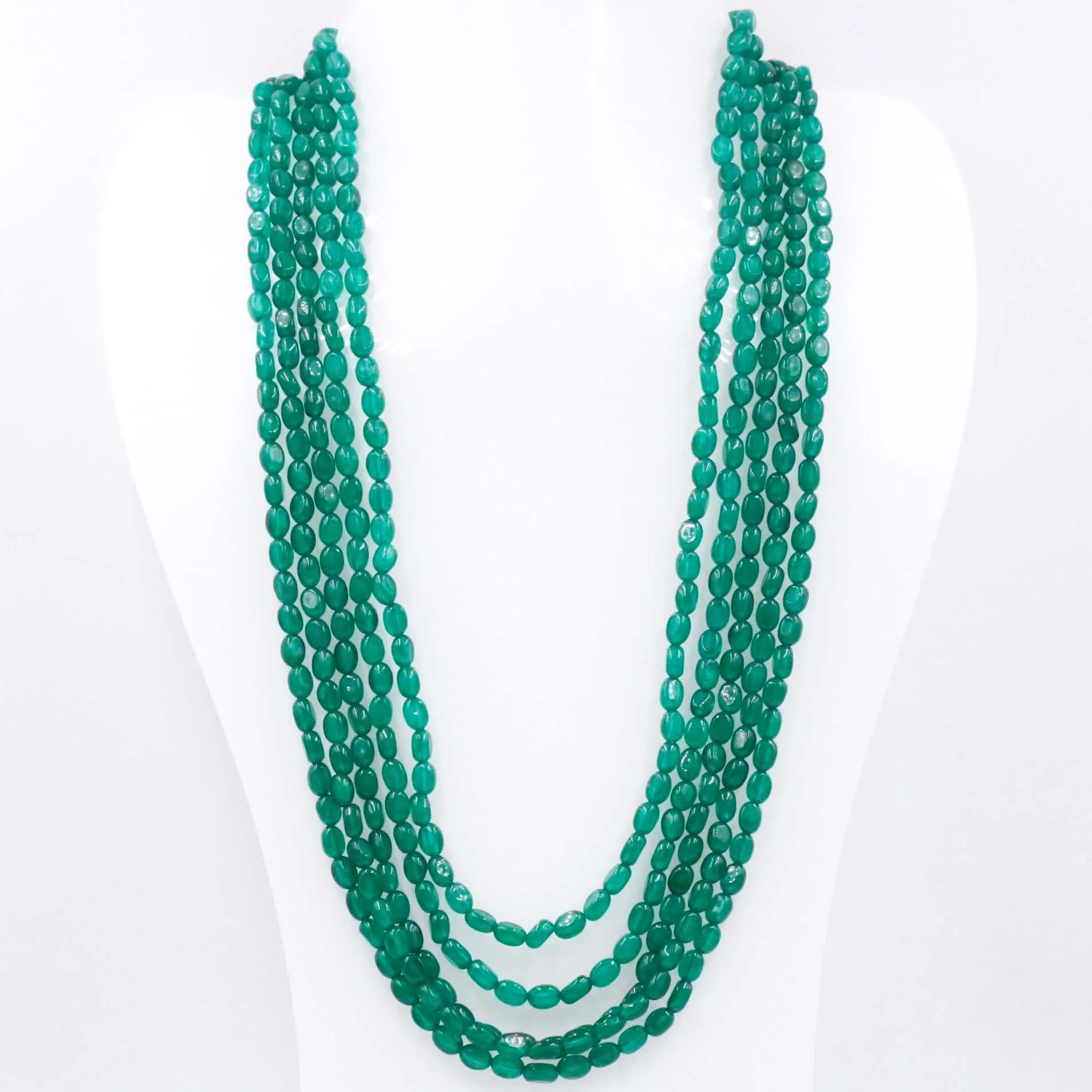 Green Quartz Layered Necklace MultiStrand Necklace Gemstone Necklace Beaded Necklace Long Necklace SKU 6143263