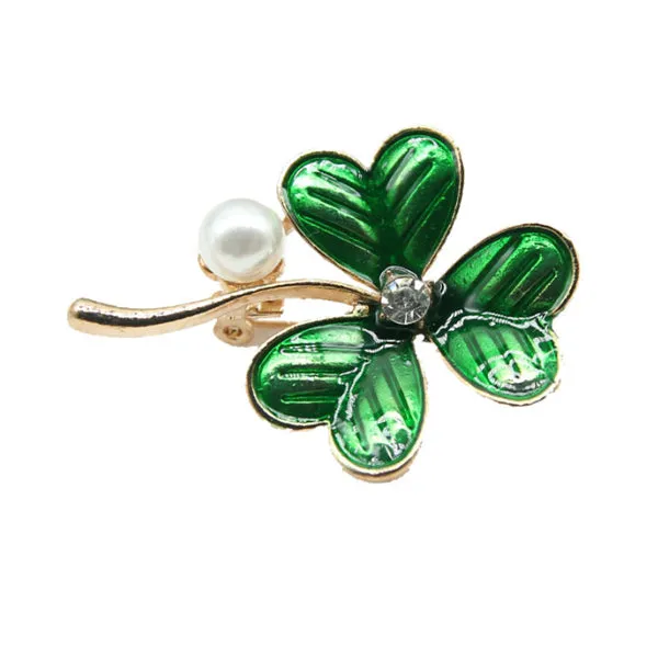 Green Three Leaf Brooch 綠色三葉子胸針 KCHM1123