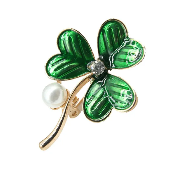 Green Three Leaf Brooch 綠色三葉子胸針 KCHM1123