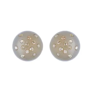 Grey Agate Sphere Studs