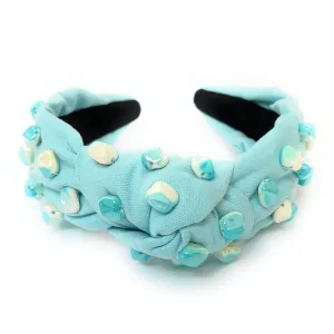 Hand Embellished Stones Knotted Headband (more colors)