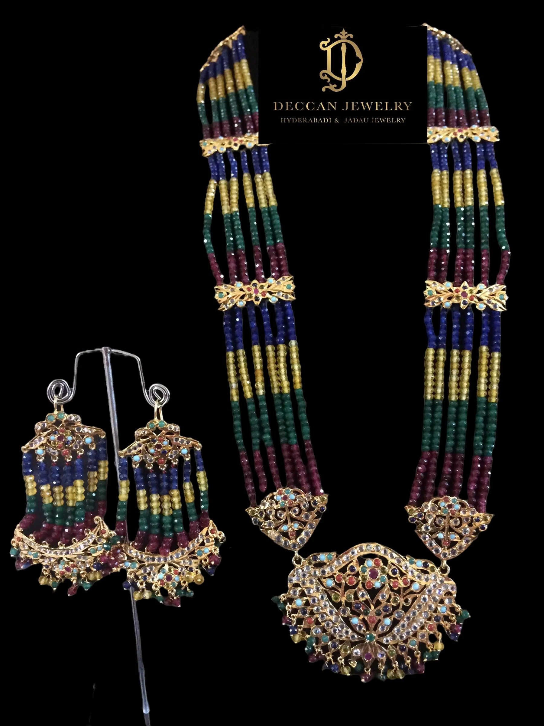 Hareem navratan rani haar with earrings ( SHIPS IN 4 WEEKS )