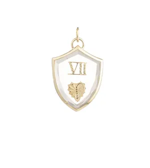 Heart Sealed Gemstone Large Crest Yellow Gold