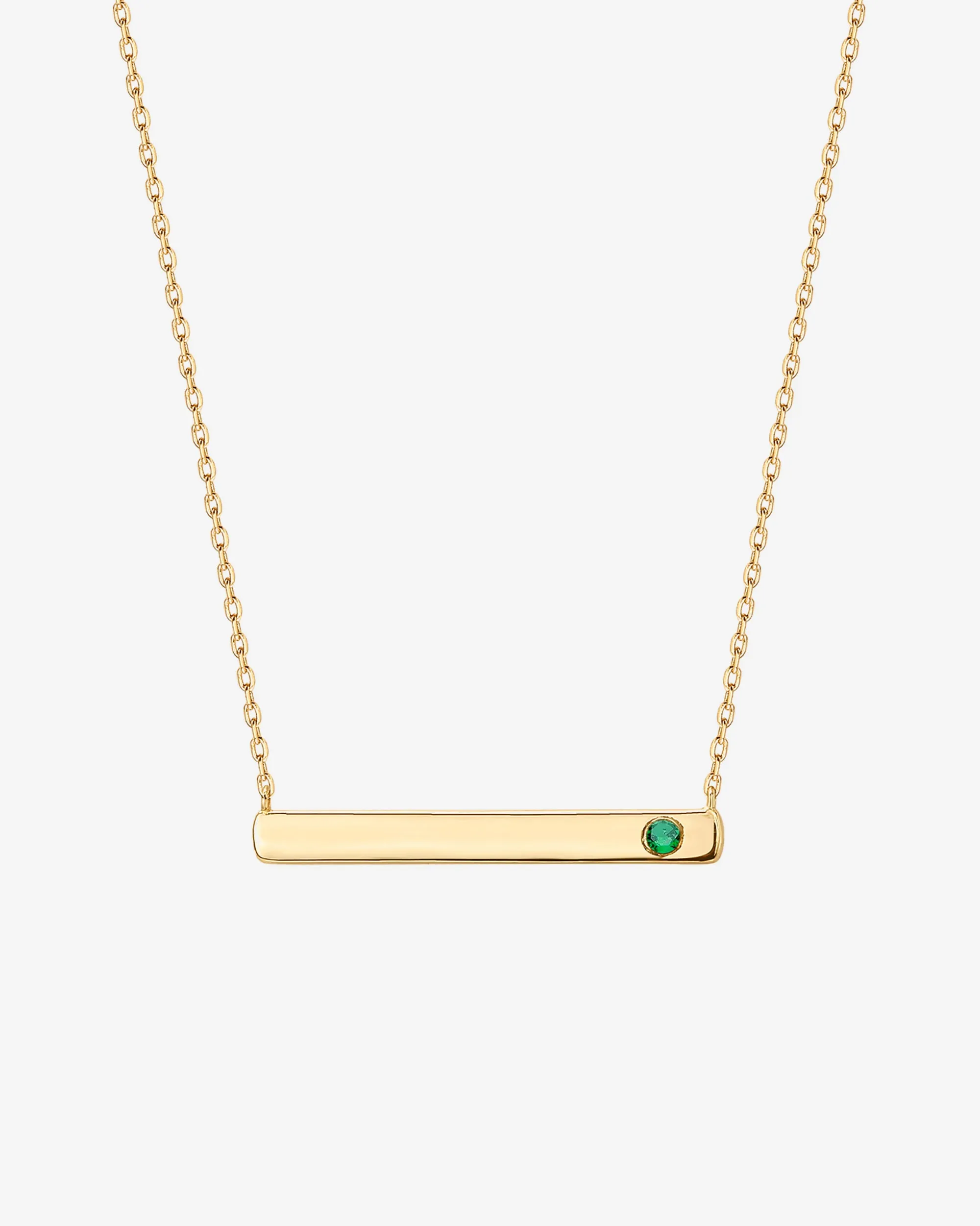 Horizontal Birthstone Bar Necklace